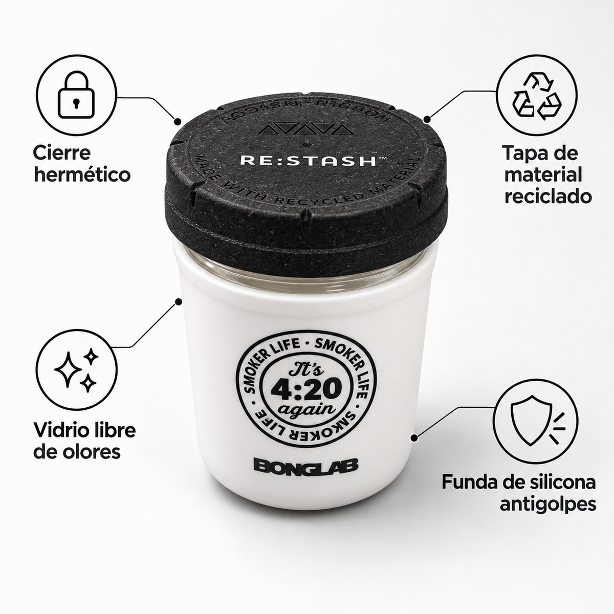 Frasco Re:Stash 8 oz Bonglab - Imagen 7