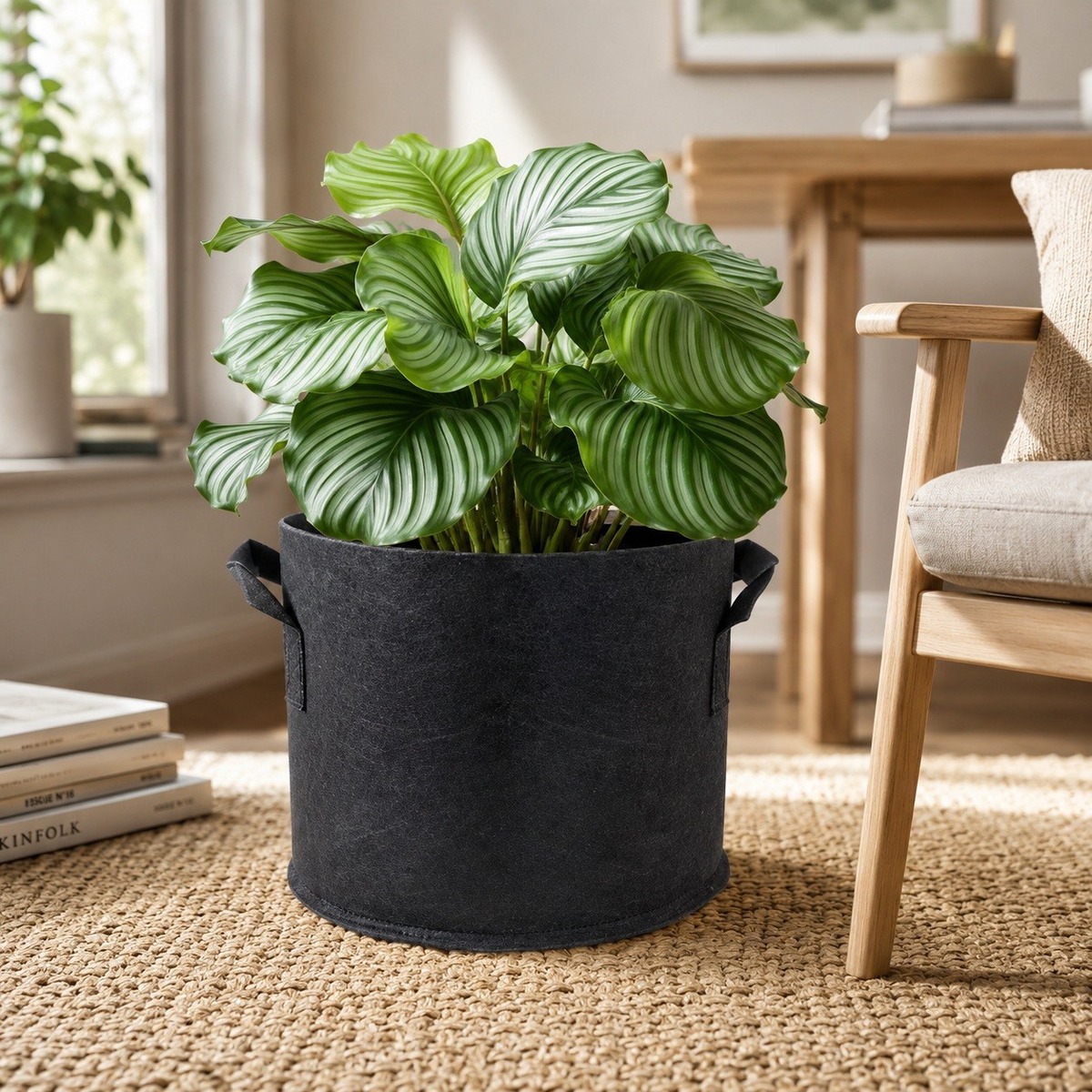 Maceta Textil Black 95L Kasvi - Imagen 2
